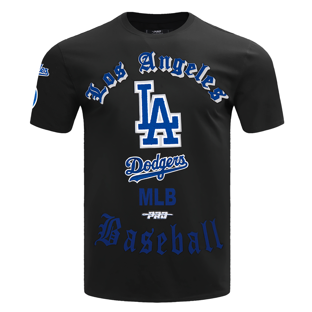 Pro Standard Men's Los Angeles Dodgers Old English Tee-Black